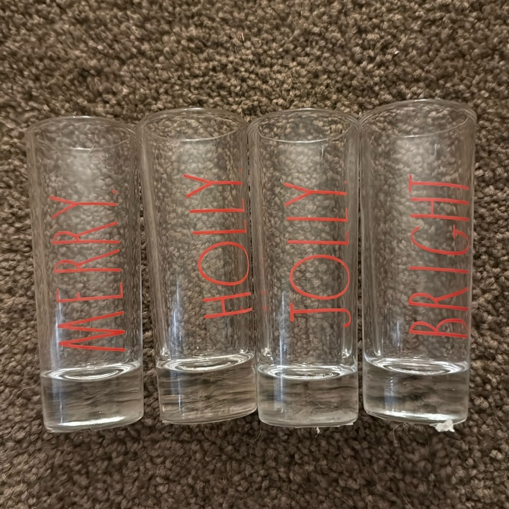 Holiday shot glasses